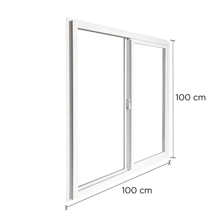 VENTANA PVC SIMPLE CORREDERA 4MM 100X100
